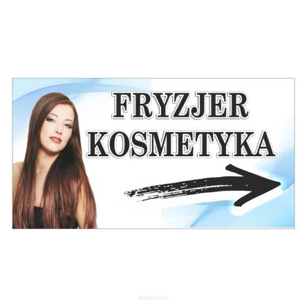 Baner reklamowy gotowe wzory banerów - Fryzjer kosmetyka