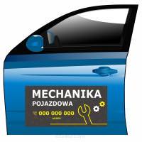 Magnes na samochód reklama magnetyczna mechanika pojazdowa
