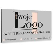 Tablica szyld dwustronny reklamowy firmowy 60x40 TWOJE LOGO + projekt gratis dibond