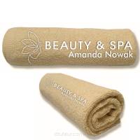 Ręcznik z haftem logo do salony SPA kosmetycznego studia masażu