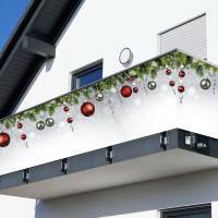 Osłona balkonowa na Święta Boże Narodzenie Mikołaj