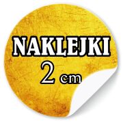 Naklejki z LOGO firmy ETYKIETY REKLAMOWE z twoim nadrukiem 2 cm 100 szt