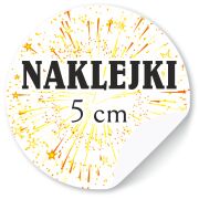 Naklejki z LOGO firmy ETYKIETY REKLAMOWE z twoim nadrukiem 5 cm 200 szt