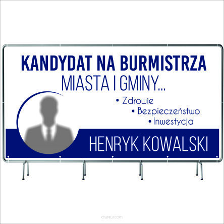 BANER WYBORCZY BANERY WYBORCZE 200x100cm - 50 sztuk gotowy projekt PLANDEKA