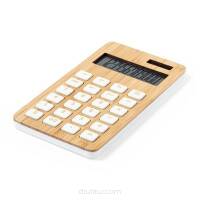 Bambusowy kalkulator z nadrukiem UV LOGO 50 szt