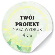 Naklejki z LOGO okrągłe ETYKIETY REKLAMOWE z twoim nadrukiem 4 cm 24 szt