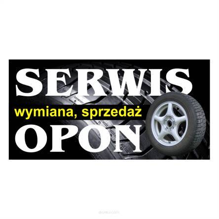 gotowy baner SERWIS OPON reklama Wulkanizacja