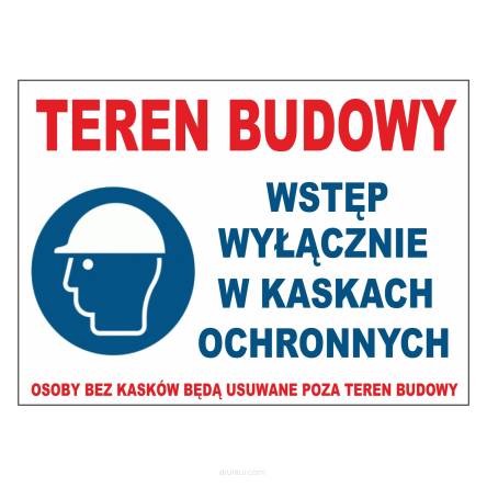 Tablica informacyjna teren budowy