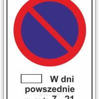 Znak drogowy Tablica informacyjna B39 strefa ograniczonego postoju -znak zakazu 60x60 cm