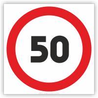 Znak drogowy Tablica informacyjna B33 ograniczenie prędkości -znak zakazu 60x60 cm