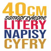 LITERY CYFRY SAMOPRZYLEPNE naklejki REKLAMA - 40 cm