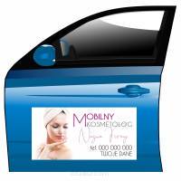 Magnes na samochód reklama magnetyczna mobilny kosmetolog