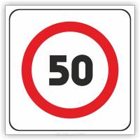 Znak drogowy Tablica informacyjna B43 strefa ograniczonej prędkości -znak zakazu 60x60 cm