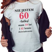 Damska Koszulka Urodzinowa PREZENT na 60 Urodziny