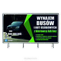 BANER REKLAMOWY 100x200cm duży wybór projekt gratis RÓŻNE WZORY WYNAJEM BUSÓW AUT