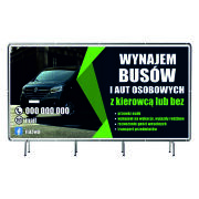 BANER REKLAMOWY 100x200cm duży wybór projekt gratis RÓŻNE WZORY WYNAJEM BUSÓW AUT