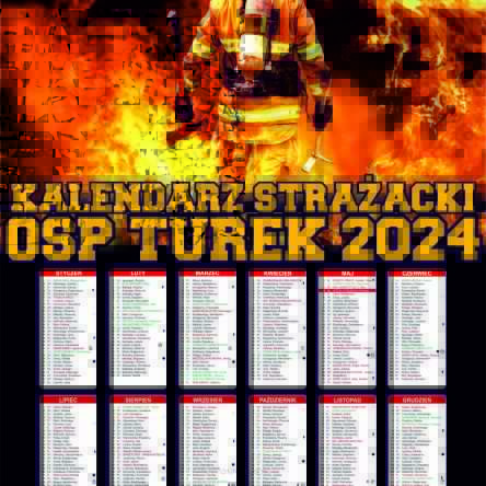 Kalendarz strażacki OSP PSP 2024 - 300 szt projekt
