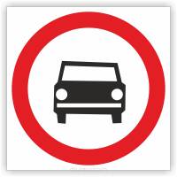 Znak drogowy Tablica informacyjna B3 zakaz wjazdu poj. silnikowego z wyjatkiem motocykli jednośladowych - znak zakazu 60x60 cm