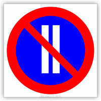 Znak drogowy Tablica informacyjna B38 zakaz postoju w dni parzyste -znak zakazu 30x30 cm