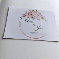 Personalizowane zaproszenie na Ślub Wesele wianki kwiaty kwiatowe