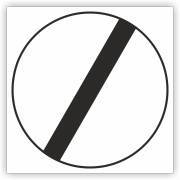 Znak drogowy Tablica informacyjna B42 koniec zakazów -znak zakazu 30x30 cm