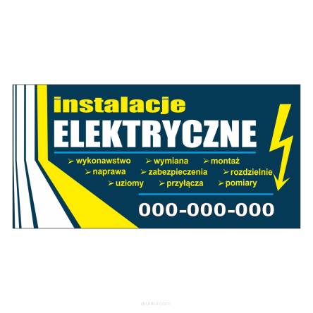 Baner reklamowy gotowe wzory banerów - Instalacje elektryczne