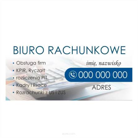 Baner reklamowy gotowe wzory banerów - Biuro rachunkowe