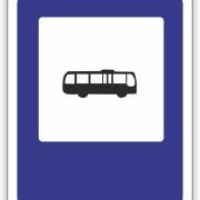 Znak drogowy Tablica informacyjna D15 przystanek autobusowy -znak informacyjny 60x60 cm
