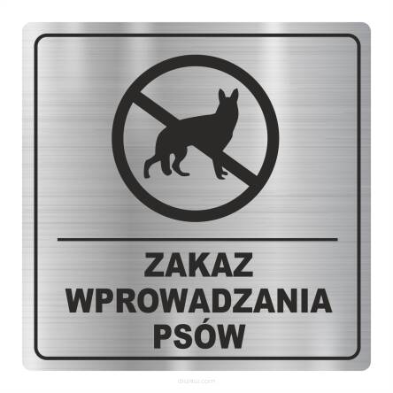 Tabliczka Piktogram ZAKAZ WPROWADZANIA PSÓW