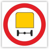 Znak drogowy Tablica informacyjna B13a zakaz wjazdu pojazdów z towarami niebezpiecznymi - znak zakazu 30x30 cm