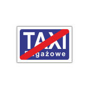 Znak drogowy Tablica informacyjna D20a koniec postoju taksówek bagażowych-znak informacyjny 60x60 cm