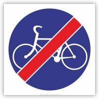 Znak drogowy Tablica informacyjna C13a koniec drogi dla rowerów -znak nakazu 30x30 cm