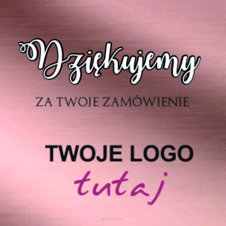 Naklejki dziękujemy za zamówienie z logo 500 szt