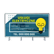 BANER REKLAMOWY 100x200cm  USŁUGI ELEKTRYCZNE projekt gratis RÓŻNE WZORY