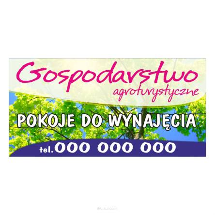 Baner reklamowy gotowe wzory banerów - Gospodarstwo artystyczne