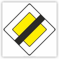 Znak drogowy Tablica informacyjna D2 koniec drogi z pierwszeństwem -znak informacyjny 30x30 cm