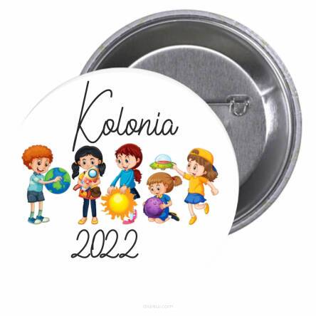 Przypinki buttony KOLONIA 2022 znaczki badziki z grafiką