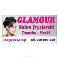 Baner reklamowy gotowe wzory banerów - Salon fryzjerski damsko - męski