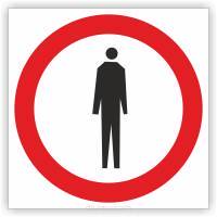 Znak drogowy Tablica informacyjna B41 zakaz ruchu pieszych -znak zakazu 60x60 cm