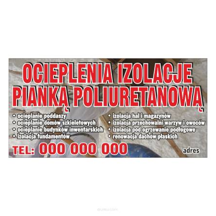 Baner reklamowy gotowe wzory banerów - Ocieplenia izolacje pianką poliuretanową