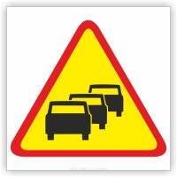 Znak drogowy Tablica informacyjna A-33 zator drogowy - znak ostrzegawczy 60x60 cm