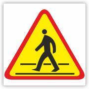 Znak drogowy Tablica informacyjna A-16 przejście dla pieszych - znak ostrzegawczy 60x60 cm
