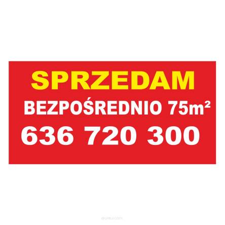 Baner Sprzedam bezpośrednio  - Gotowy wzór