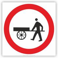 Znak drogowy Tablica informacyjna B12 zakaz wjazdu wózków ręcznych - znak zakazu 30x30 cm