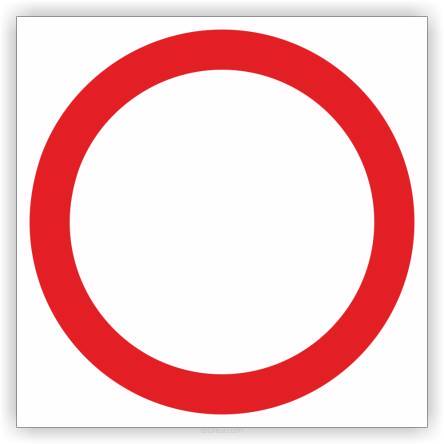 Znak drogowy Tablica informacyjna B1 zakaz ruchu w obu kierunkach - znak zakazu 60x60 cm