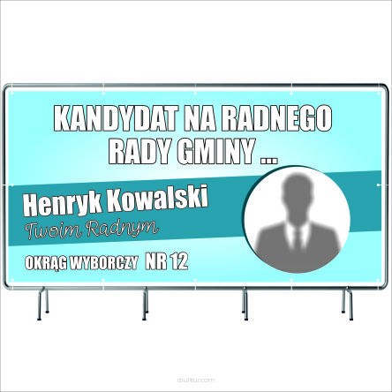 BANER WYBORCZY BANERY WYBORCZE 130x80cm - 50 szt. gotowy projekt PLANDEKA