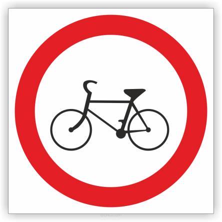 Znak drogowy Tablica informacyjna B9 zakaz wjazdu rowerów - znak zakazu 60x60 cm