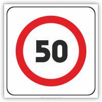 Znak drogowy Tablica informacyjna B43 strefa ograniczonej prędkości -znak zakazu 30x30 cm