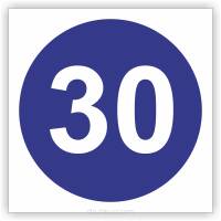 Znak drogowy Tablica informacyjna C14 Prędkość minimalna -znak nakazu 30x30 cm