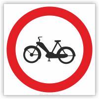 Znak drogowy Tablica informacyjna B10 zakaz wjazdu motorowerów - znak zakazu 30x30 cm